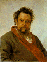 portrait of Modest Mussorgsky