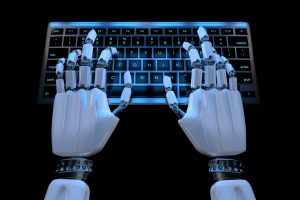 Robot hand typing