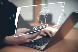 Text saying 'ChatGPT' within an outline of a folderof a