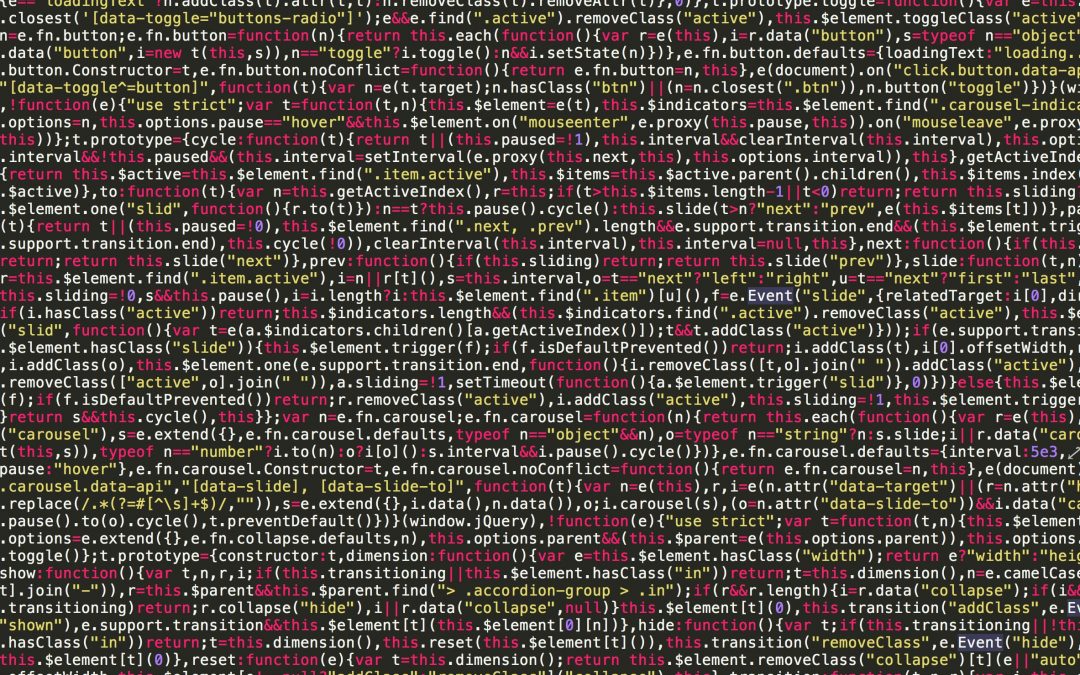 A screen full of code.