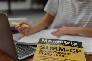 A student preparing for an exam.
