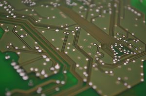 Close view of a computer chip