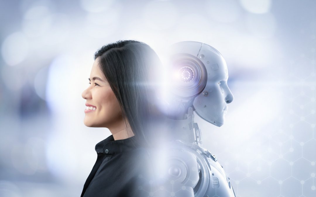 A woman and a cyborg