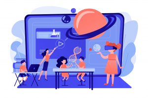 AI and technology in a classroom