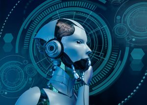 A robot in thought
