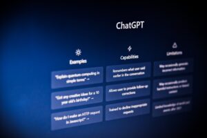 The homepage of ChatGPT’s interface